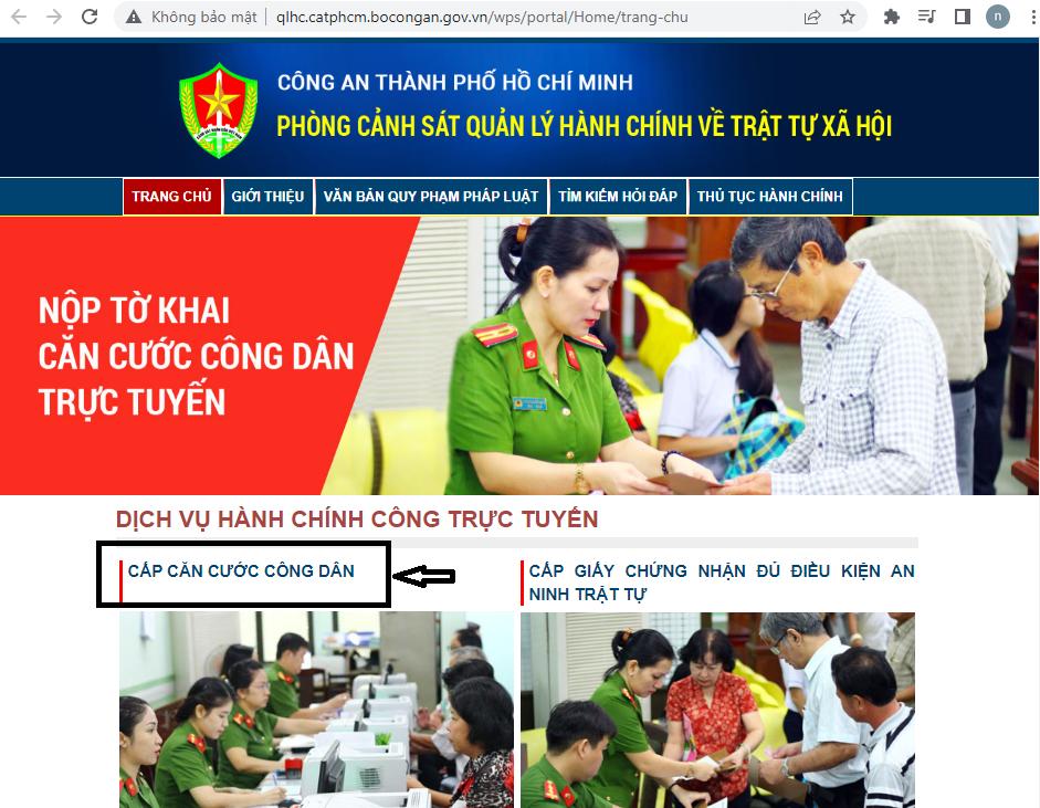 Hướng dẫn cách đăng ký làm thẻ CCCD online tại TP. HCM