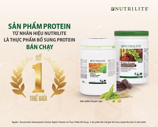 Dòng Nutrilite Protein đạt danh hiệu thực phẩm bổ sung dinh dưỡng bán chạy số 1 thế giới