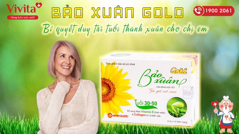 Viên Uống Bảo Xuân Gold Hỗ Trợ Cân Bằng Nội Tiết Tố Nữ | Hộp 30 Viên