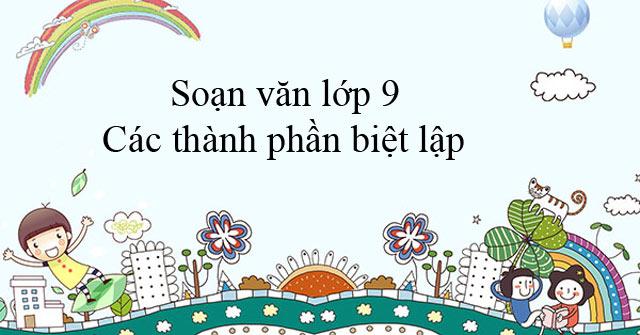 Các thành phần biệt lập và ví dụ