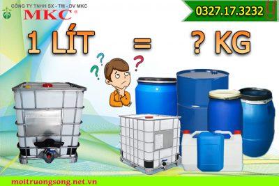 Quy đổi lít ra kg (kilogram) – 1 lít bằng bao nhiêu kg ?