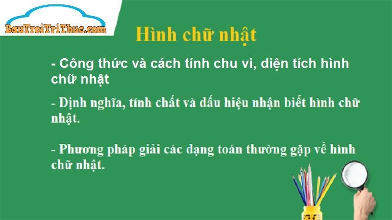 Công Thức Tính Chu Vi và Diện Tích Hình Chữ Nhật Lớp 3