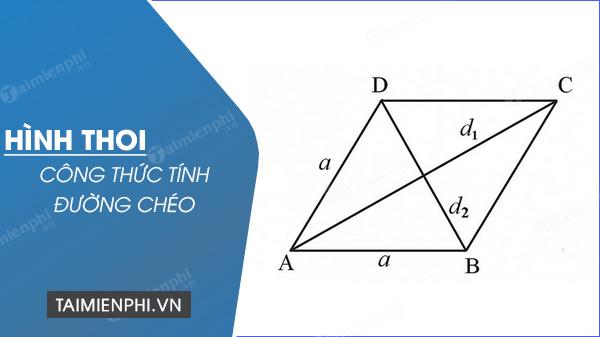 Bí quyết tính đường chéo hình thoi