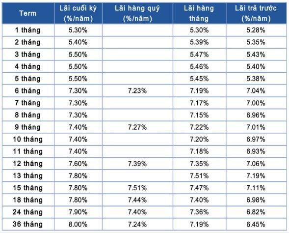 Lãi suất ngân hàng Sacombank mới nhất (Liên tục cập nhật)