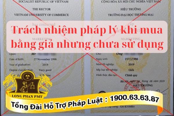 Mua bằng giả nhưng chưa sử dụng có bị truy cứu trách nhiệm hình sự