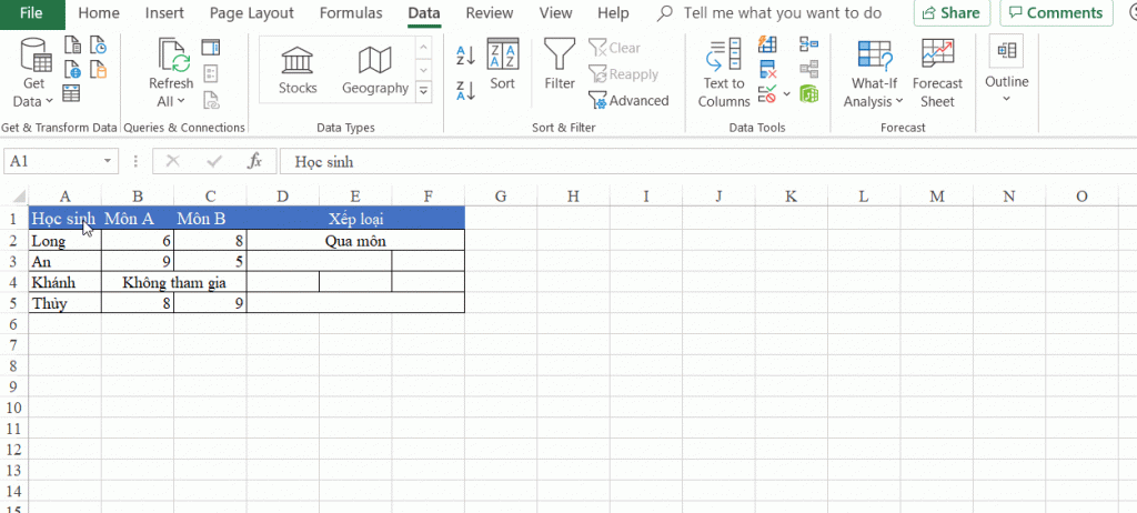 Cách gộp ô trong Excel mà không mất dữ liệu