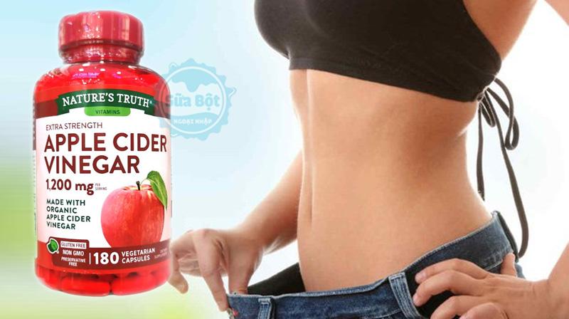 Viên uống giấm táo Nature’s Truth Apple Cider Vinegar 1200mg Mỹ 180 viên