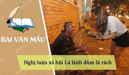 Nghị luận xã hội về Lá lành đùm lá rách