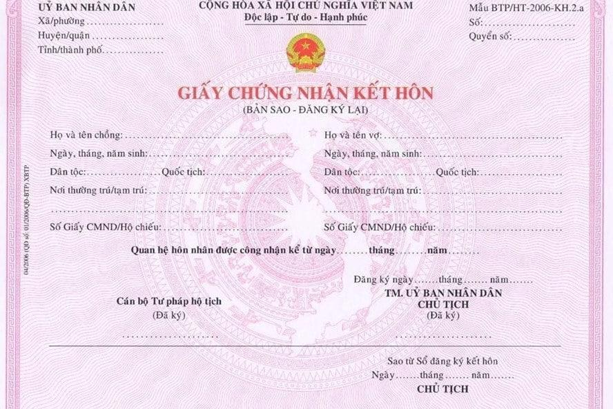 Trường hợp nào được cấp lại Giấy đăng ký kết hôn?