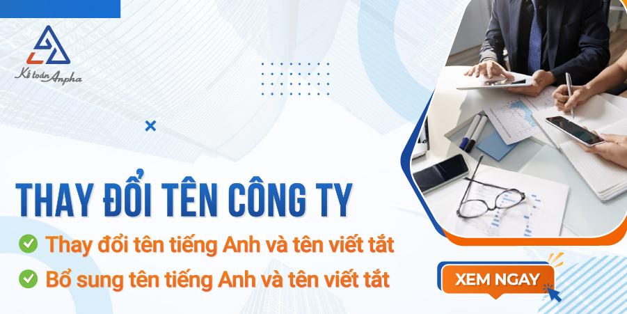 Tư vấn cách thay đổi/bổ sung tên tiếng Anh, tên viết tắt công ty