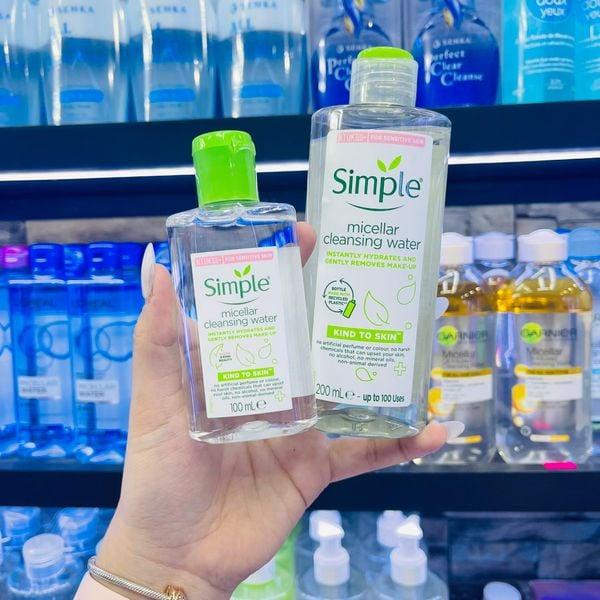 Nước tẩy trang Simple Kind to Skin Micellar Cleansing Water - 100/200/400ml