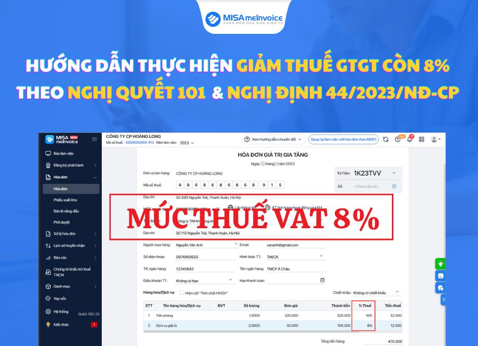 [Update] Hướng dẫn thực hiện giảm thuế GTGT còn 8% theo Nghị định 44/2023/NĐ-CP