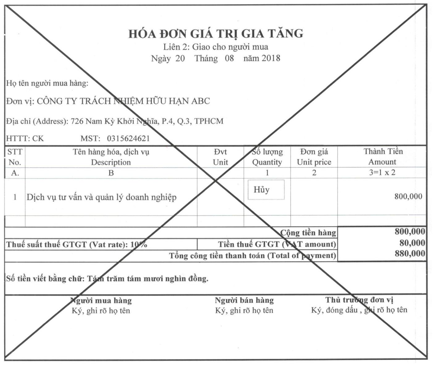 Cách Xử Lý Các Trường Hợp Hóa Đơn Viết Sai