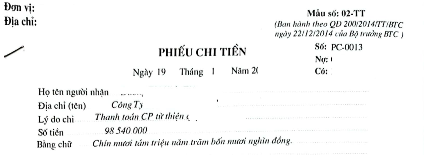 Hồ sơ Chi phí từ thiện tài trợ ủng hộ được trừ (Có ví dụ minh họa và bài tập có đáp án)