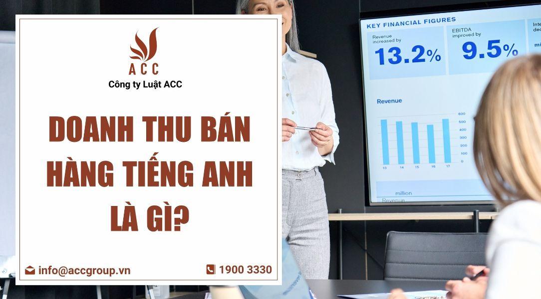 Doanh thu bán hàng tiếng Anh là gì?