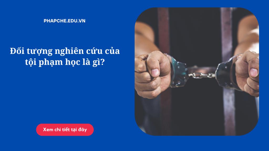 Đối tượng nghiên cứu của tội phạm học là gì?