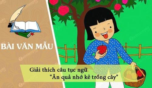 Giải thích ý nghĩa câu tục ngữ Ăn quả nhớ kẻ trồng cây