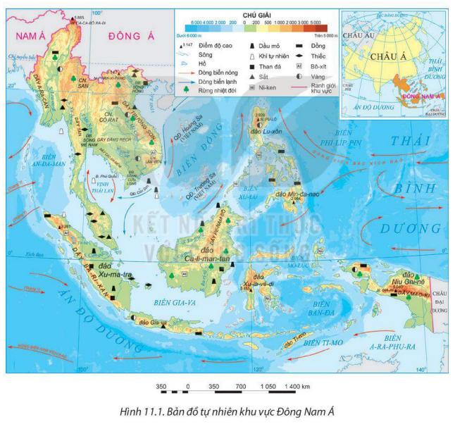Bài 11. Vị trí địa lí, điều kiện tự nhiên, dân cư và xã hội khu vực Đông Nam Á - SGK Địa lí 11 Kết nối tri thức với cuộc sống