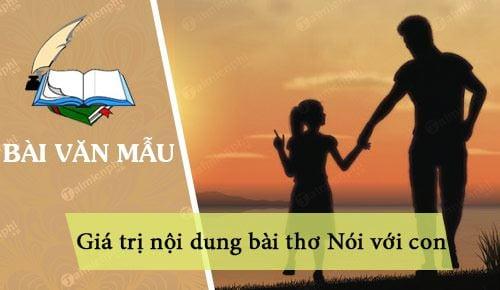 Tầm Quan Trọng của Nội Dung trong Bài thơ Nói với con