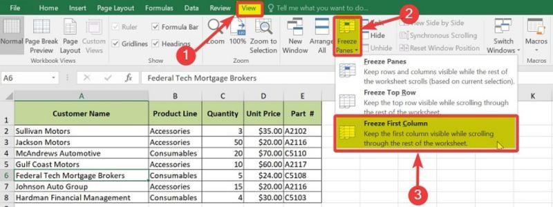 Các cách cố định ô trong excel