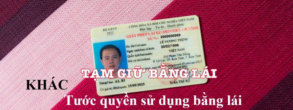 Phân biệt tạm giữ giấy phép lái xe và tước giấy phép lái xe