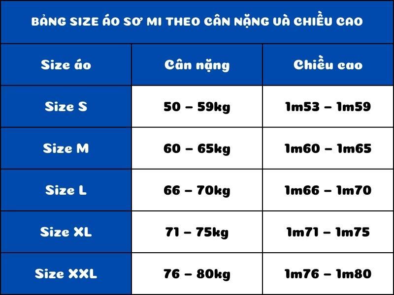 [Góc giải đáp] Áo sơ mi nam size XL bao nhiêu kg?