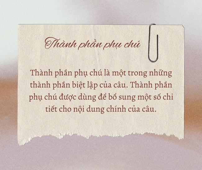 Thành phần phụ chú là gì? Lấy ví dụ đặt câu có thành phần phụ chú