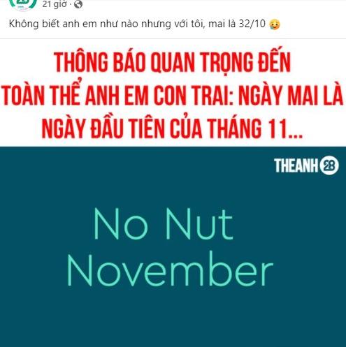 Tháng 11 là tháng gì đối với đàn ông, con trai?