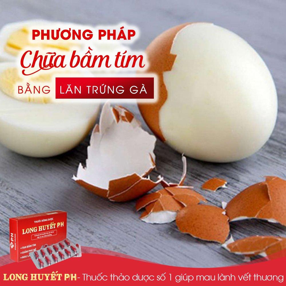 Cách dùng trứng gà luộc để chữa bầm tím