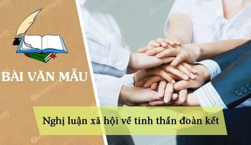 Tinh thần đoàn kết trong xã hội