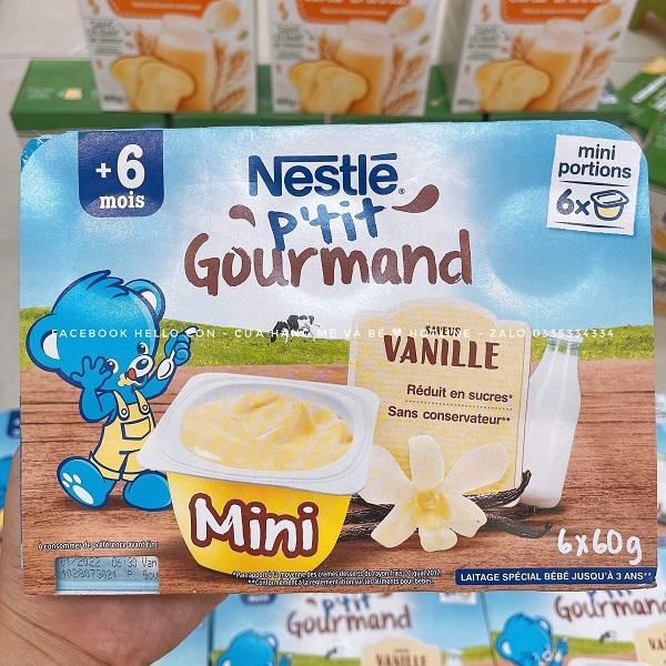 Váng sữa Nestle Pháp vani cho bé từ 6 tháng, vỉ 6 hộp