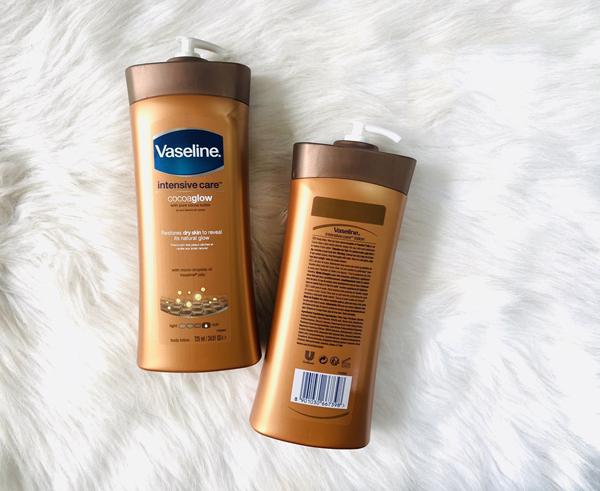 Sữa Dưỡng Thể Vaseline màu nâu Intensive Care cocoaglow 725ml