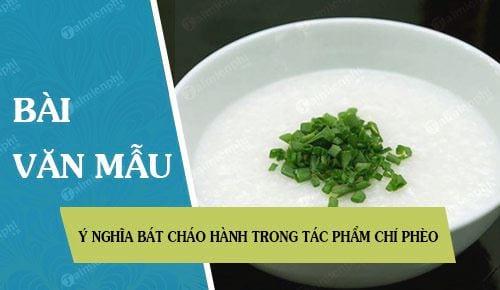 Tầm Quan Trọng của Bát Cháo Hành trong Chí Phèo