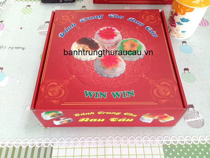 Bánh trung thu rau câu nhân bánh flan