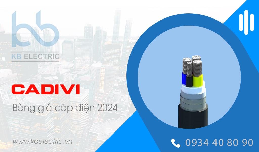 Bảng giá cáp điện 3 pha 4 lõi nhôm CADIVI 2024