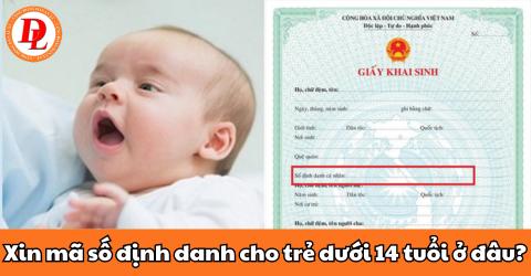 Xin mã số định danh cho trẻ dưới 14 tuổi ở đâu?